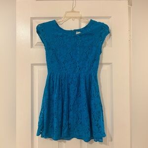 Teal Lace Dress